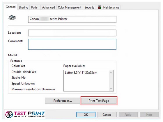 How to print a Windows printer test page for troubleshooting and print quality