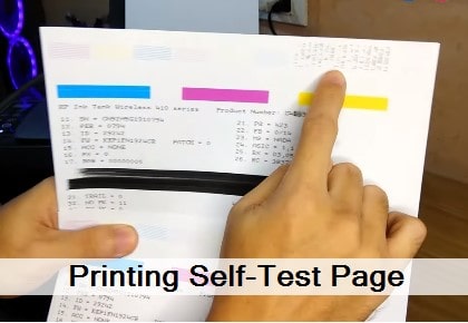 Print self test page troubleshooting and solutions for printer errors. 
