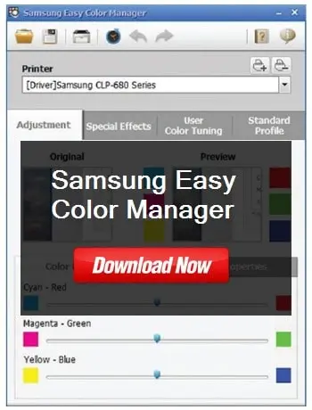 Samsung Easy Color Manager software screenshot