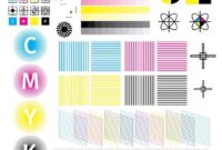 Colorful print test page to fix printer color issues