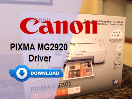 Canon PIXMA MG2920 driver installation guide