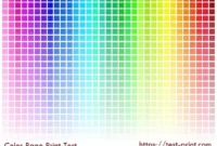 Color Print Test Page for Inkjet and Laser Printer troubleshooting steps