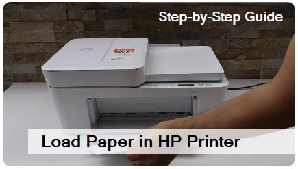 Load paper in HP printer step-by-step
