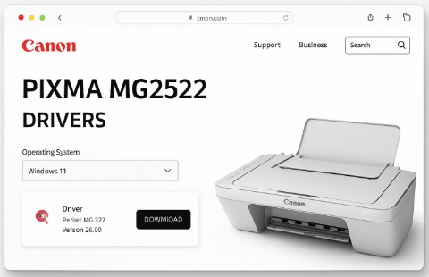Canon PIXMA MG2522 driver download from Canon website