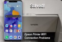 Epson printer connecting to WiFi router with cable.