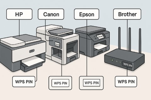 Printer WPS PIN location guide for wireless setup
