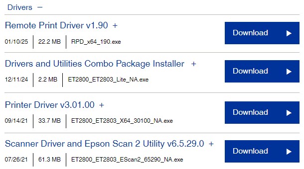 Epson EcoTank ET-2803 driver download tutorial for quick setup