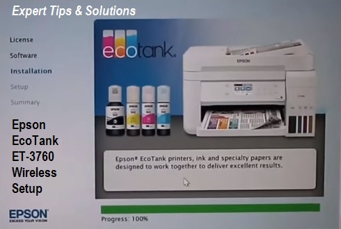 Epson EcoTank ET-3760 Wireless Setup - Step-by-Step Guide 2 Epson EcoTank ET-3760 Wireless Setup process visual guide.