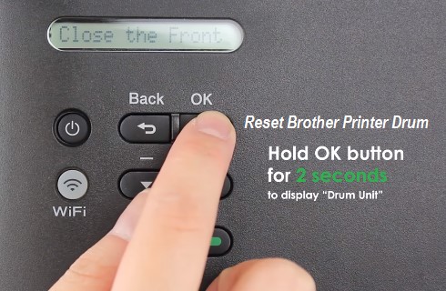 Brother printer drum reset process explained with images
