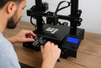 Expert testing a 3D printer for accuracy and performance