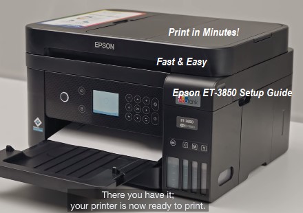 Epson ET-3850 printer setup guide for seamless installation.