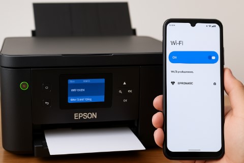 Connect Epson Printer - Epson printer connected to Android phone for wireless printing