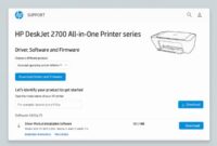 HP Deskjet 2700 driver download page screenshot