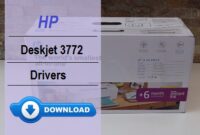 HP Deskjet 3772 printer next to a laptop.