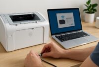 HP Laserjet P1102w wireless setup tutorial