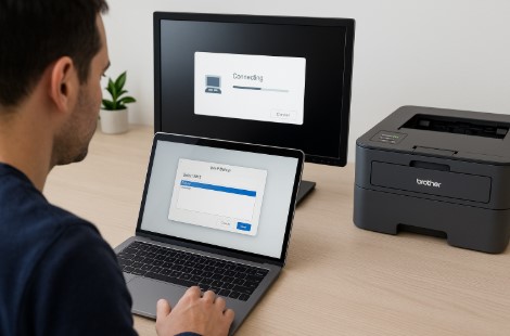 Brother HL-L2350DW WiFi Setup Steps Visual Guide