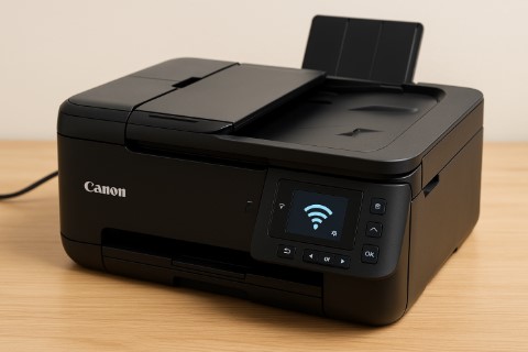 Canon PIXMA TR8620 printer wireless setup in progress