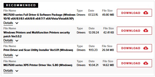 Canon PIXMA MG7520 driver download and installation guide