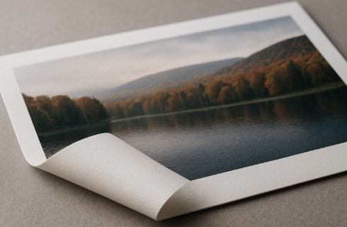 matte photo paper with texture and photo quality example