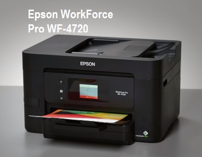 Epson WF-4720 driver download on a computer screen