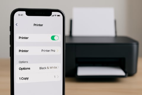 iPhone connecting to wireless printer for printing documents