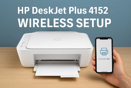 Wireless Setup for HP DeskJet Plus 4152 Printer