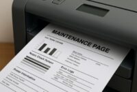 Printer maintenance page print instructions for error resolution.