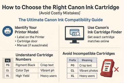 How to choose the correct Canon ink cartridge for your printer model