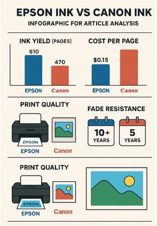 Epson vs Canon printer ink durability and color accuracy test results