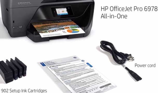 HP OfficeJet Pro 6978 printer with sleek design, ideal for home and office environments.