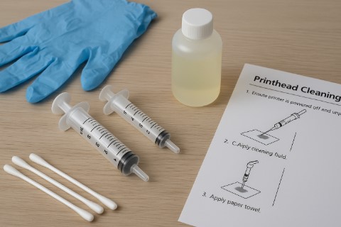 PrintHead Cleaning Kit with syringe and cleaning fluid for printer maintenance