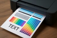 Printer printing color test page for calibration and quality check