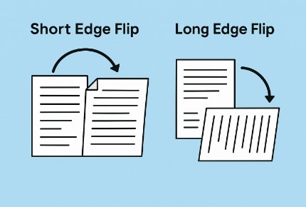 How to flip on short edge for double-sided documents