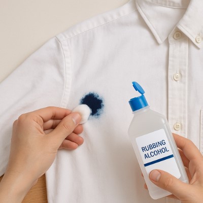 How to get printer ink out of clothes using rubbing alcohol