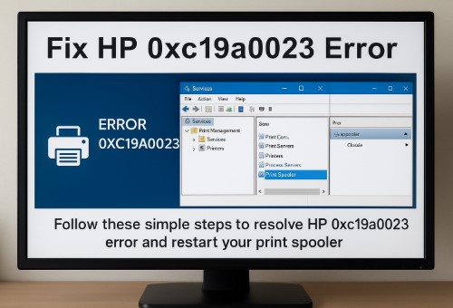 Fixing HP printer error code HP 0xc19a0023 in Windows Services management console