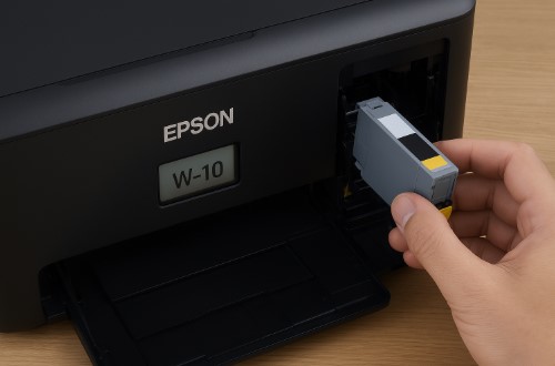Epson W-10 error cartridge fix step-by-step image