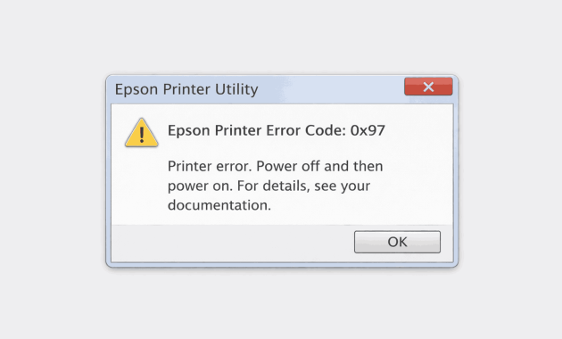 Epson Printer Error Code 0x97