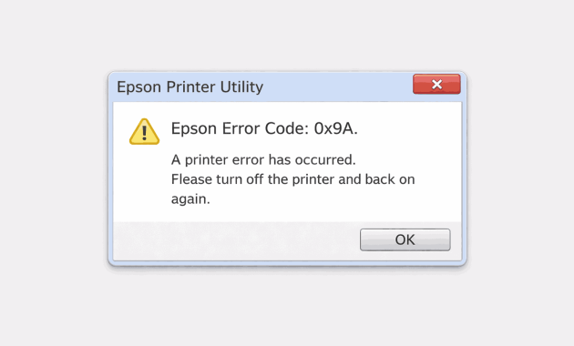Epson Error Code 0x9A