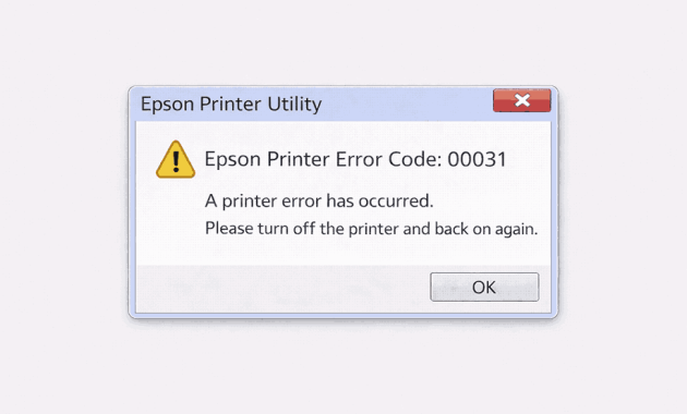 Epson Printer Error Code 00031