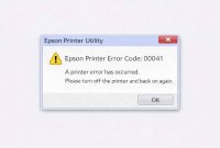 Epson Printer Error Code 00041