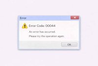 Epson printer error code 00044